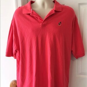 Disneyland Resort Red Mickey Mouse Cotton Polo L